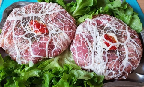 à la tête de veau et ses galettes gastronomiques